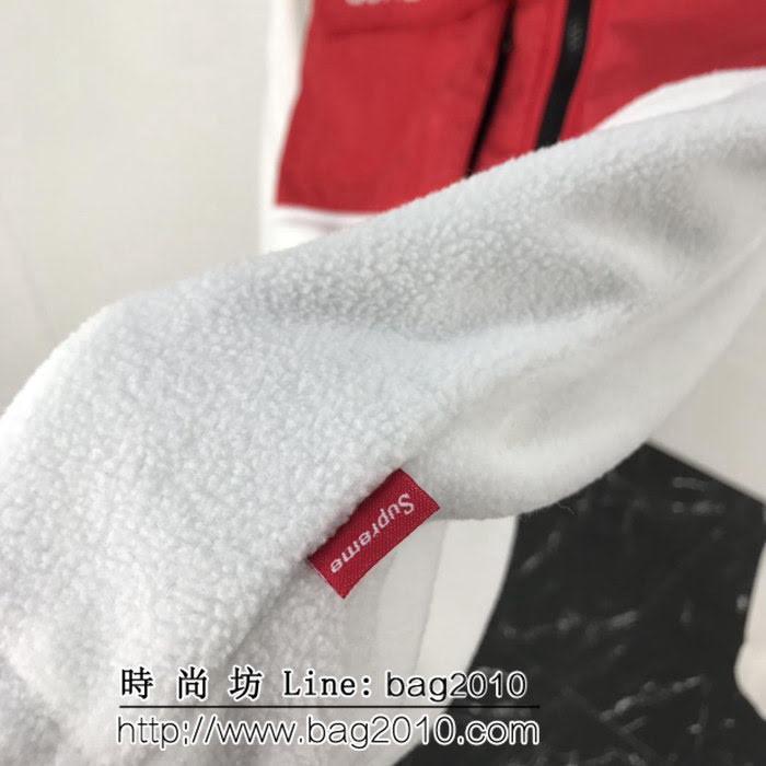 SUPREME 18FW TNF Fleece Jacket 搖粒絨 抓絨夾克 拼接工藝設計 高版本男女同款 ydi2589